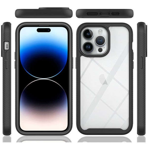 Techsuit - Defense360 Pro + Screen Protector - iPhone 15 Pro Max - Black