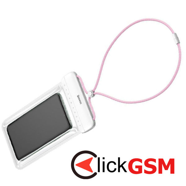 Baseus - Waterproof Case Lets Go (ACFSD-D24) - Universal Cover for Mobile Phones, IPX8, max 7.2 - Pink