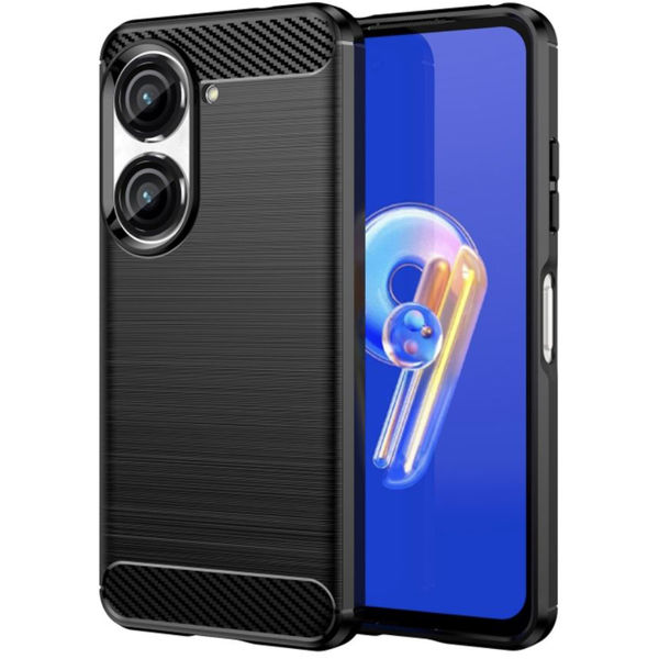 Techsuit - Carbon Silicone - Asus Zenfone 9 / 10 - Black