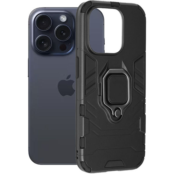 Techsuit - Silicone Shield - iPhone 15 Pro - Black