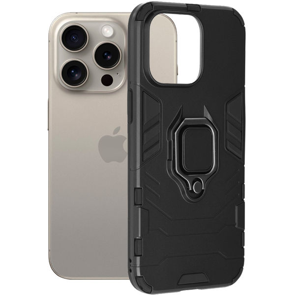 Techsuit - Silicone Shield - iPhone 15 Pro Max - Black