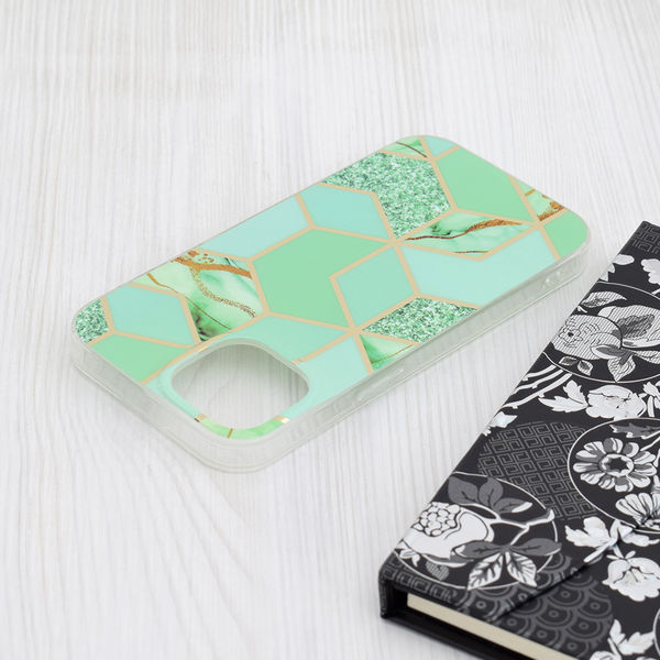 Techsuit - Marble Series - iPhone 15 - Green Hex