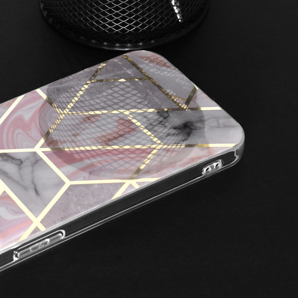 Techsuit - Marble Series - iPhone 15 Pro Max - Pink Hex