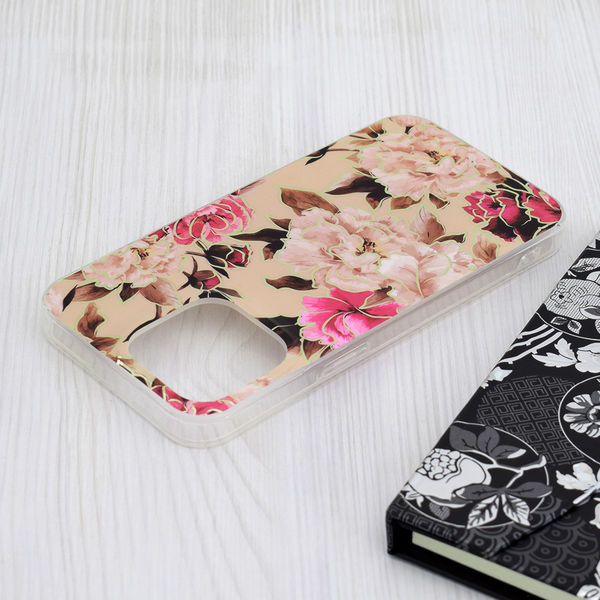 Techsuit - Marble Series - iPhone 15 Pro Max - Mary Berry Nude