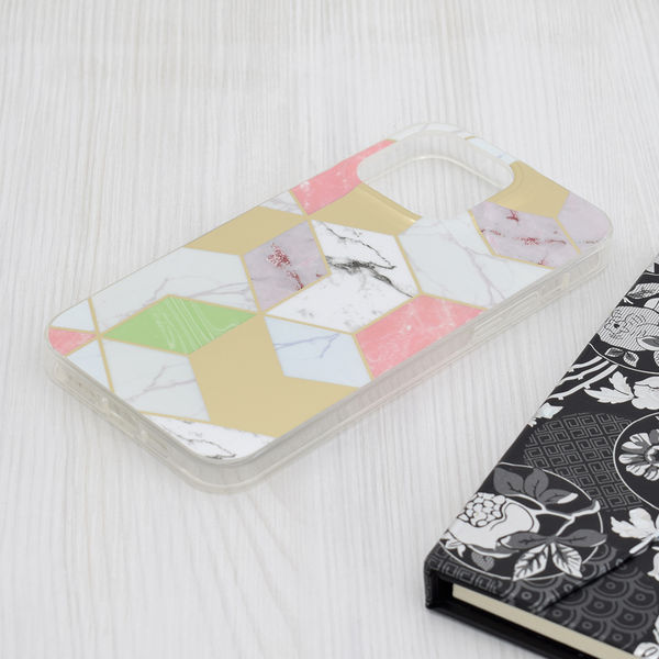 Techsuit - Marble Series - iPhone 15 Pro Max - Purple Hex