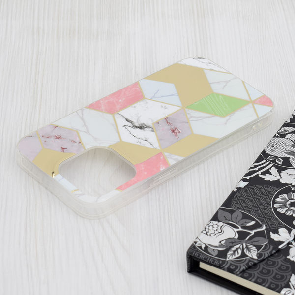 Techsuit - Marble Series - iPhone 15 Pro Max - Purple Hex