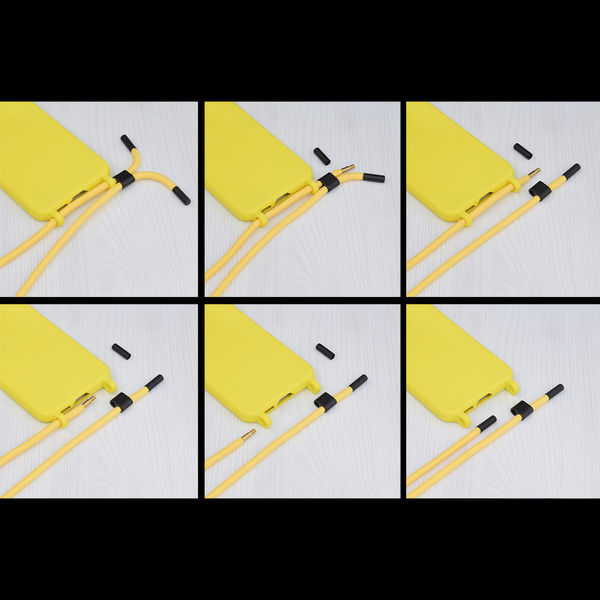 Techsuit - Crossbody Lanyard - iPhone 15 - Yellow