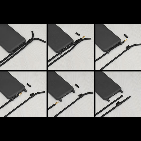 Techsuit - Crossbody Lanyard - iPhone 15 Plus - Black