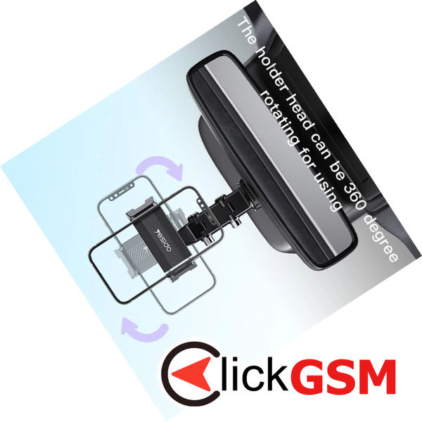 Yesido - Car Holder (C192) - for Rearview Mirror, Adjustable Angle - Black