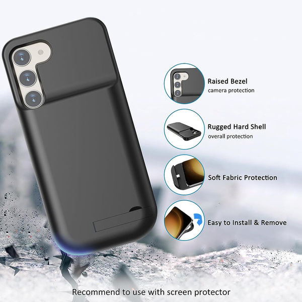Techsuit - Power Pro Battery Case - Samsung Galaxy S23 Plus - 6000mAh - Black