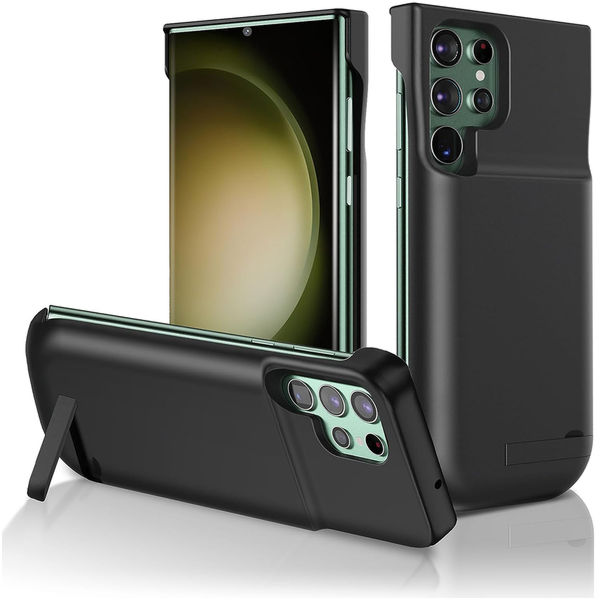 Techsuit - Power Pro Battery Case - Samsung Galaxy S23 Ultra - 6000mAh - Black