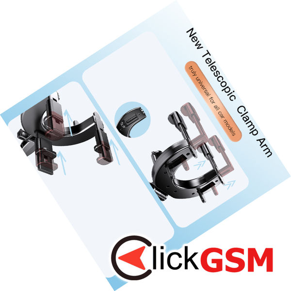 Yesido - Car Holder (C193) - for Rearview Mirror, Adjustable Angle - Black