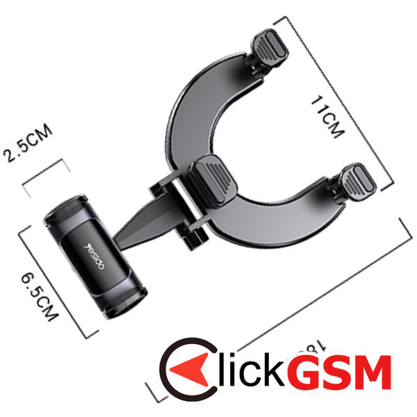 Yesido - Car Holder (C193) - for Rearview Mirror, Adjustable Angle - Black