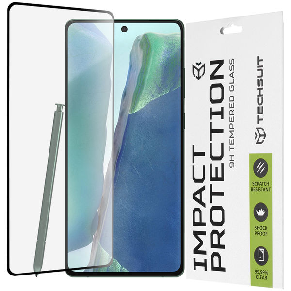 Techsuit - 111D Full Cover / Full Glue Glass / 3D Curved Screen - Samsung Galaxy Note 20 4G / Note 20 5G - Black