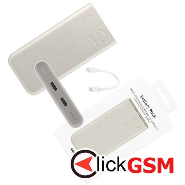 Samsung - Original Power Bank (EB-P3400XUEGEU) - 2x Type-C 25W Super Fast Charging, 10000mAh - Gray (Blister Packing)