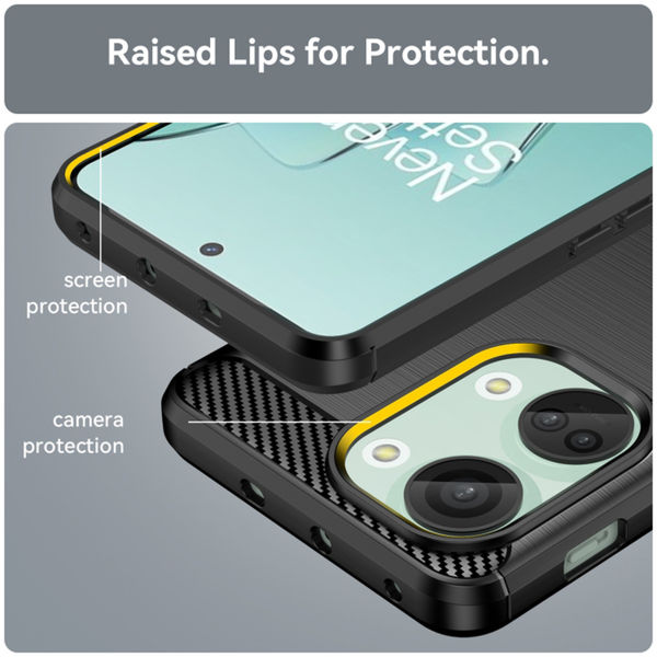 Techsuit - Carbon Silicone - OnePlus Nord 3 - Black