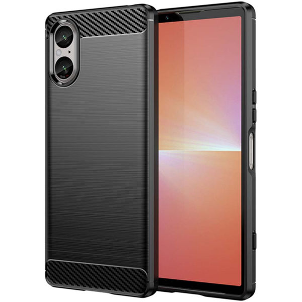 Techsuit - Carbon Silicone - Sony Xperia 5 V - Black