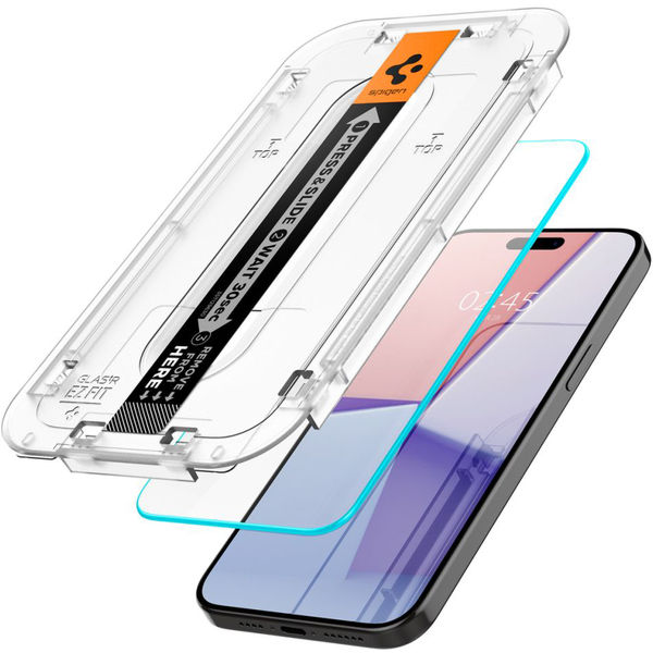 Spigen - Glas.tR EZ-FIT (2 pack) - iPhone 15 Pro - Clear