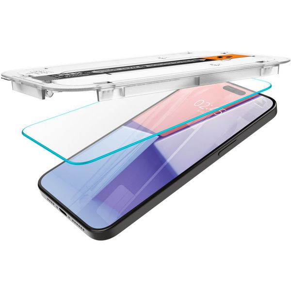 Spigen - Glas.tR EZ-FIT (2 pack) - iPhone 15 Pro - Clear