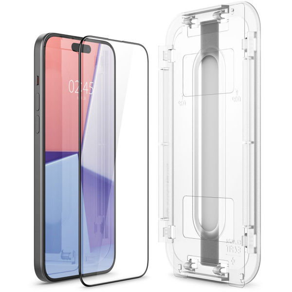 Spigen - Glas.tR EZ-FIT - iPhone 15 - Black