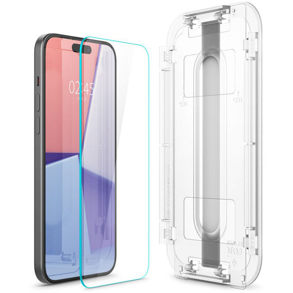 Spigen - Glas.tR EZ-FIT - iPhone 15 - Clear