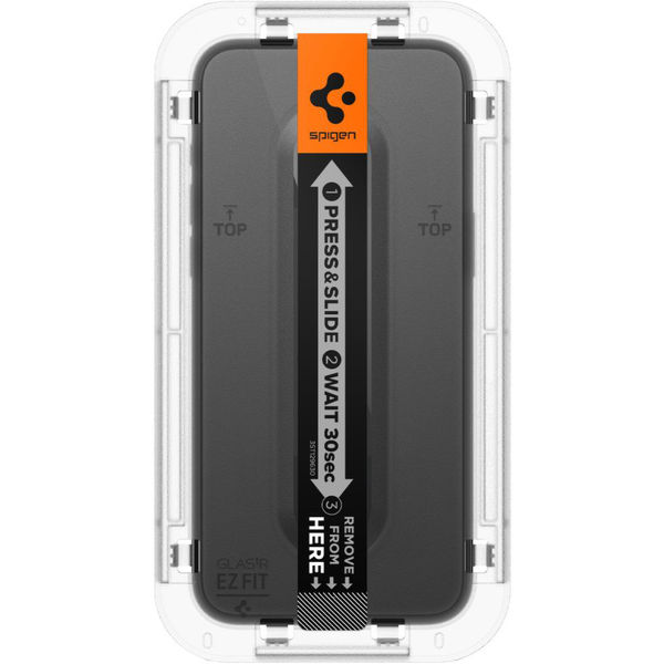 Spigen - Glas.tR EZ-FIT - iPhone 15 Pro - Black