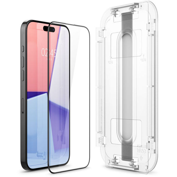 Spigen - Glas.tR EZ-FIT - iPhone 15 Pro - Black