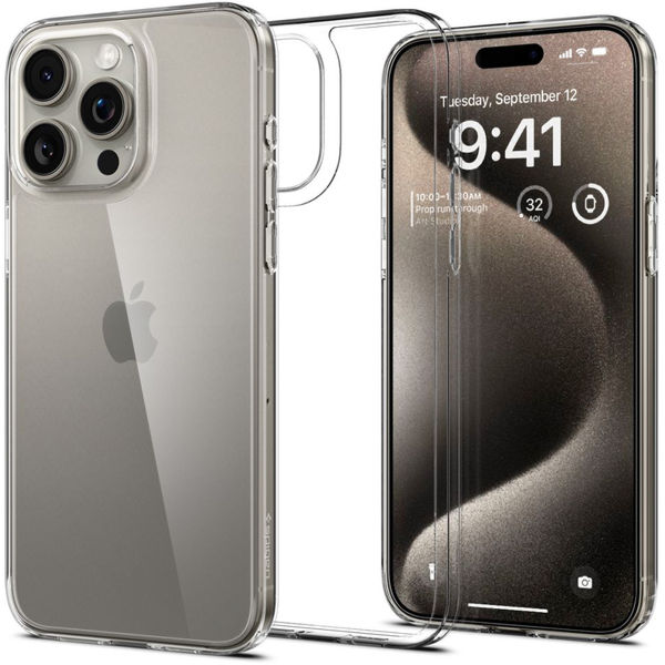 Spigen - Air Skin Hybrid - iPhone 15 Pro Max - Crystal Clear