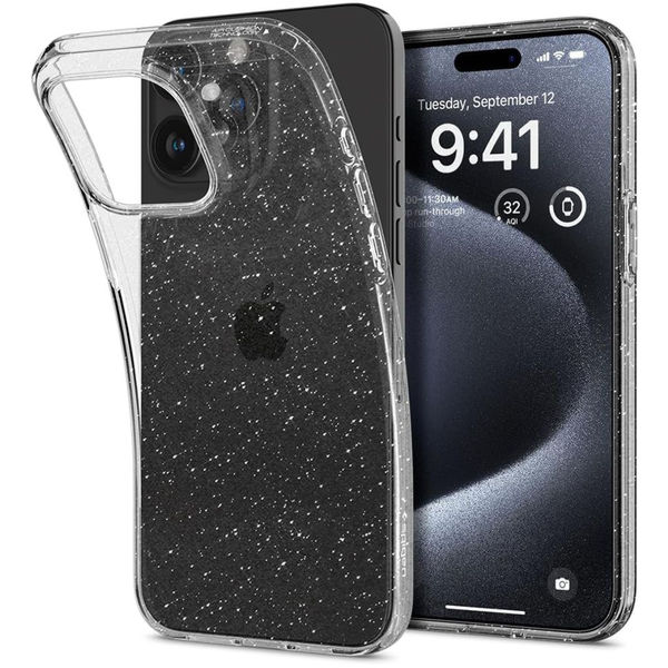 Spigen - Liquid Crystal Glitter - iPhone 15 Pro - Crystal Quartz
