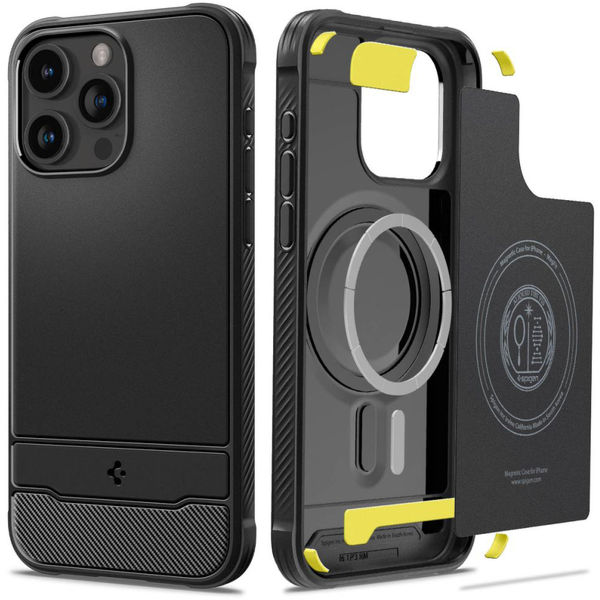 Spigen - Rugged Armor MagSafe - iPhone 15 Pro Max - Black