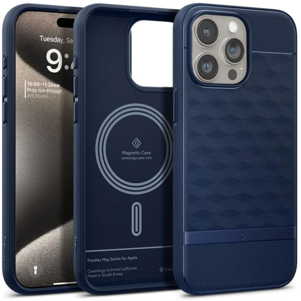 Spigen - Caseology Parallax MagSafe - iPhone 15 Pro Max - Midnight Blue