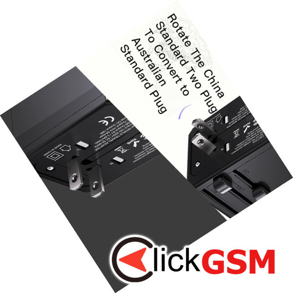 Yesido - Wall Charger (MC10) - 3x USB, Type-C, for Travel, EU, UK, US, AUS, 3.6A - Black