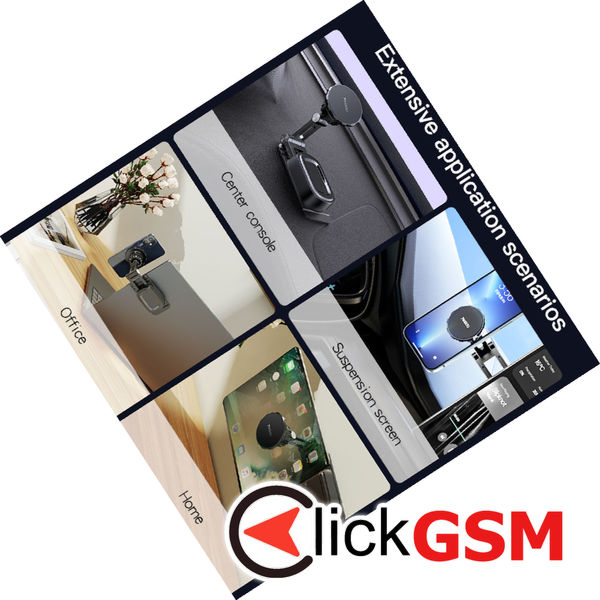 Yesido - Car Holder (C155) - Strong Magnetic Grip, for Vehicle Universal Floating Screen, Tesla Display Model 3/Y - Black