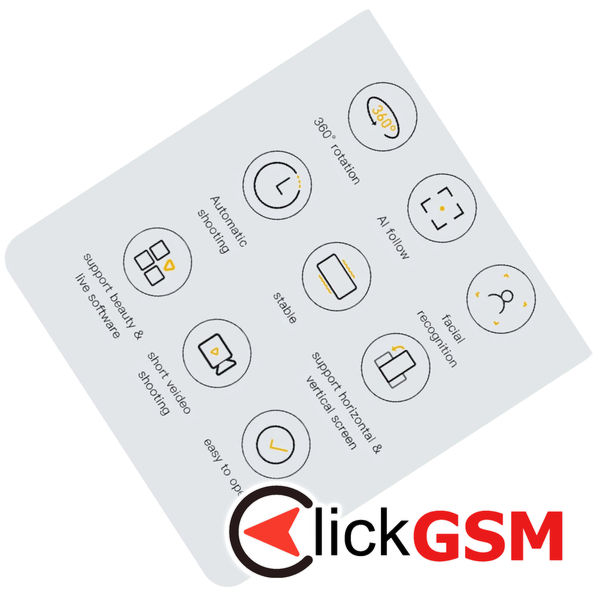 Yesido - Selfie Stick (SF10) - Stable, Intelligent Face Recognition, 360° Rotation - Black