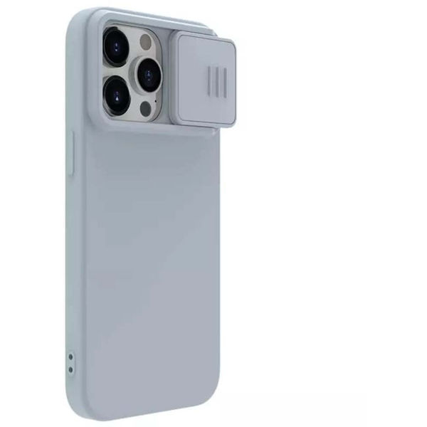 Nillkin - CamShield Silky MagSafe Silicone - iPhone 15 Pro - Haze Blue