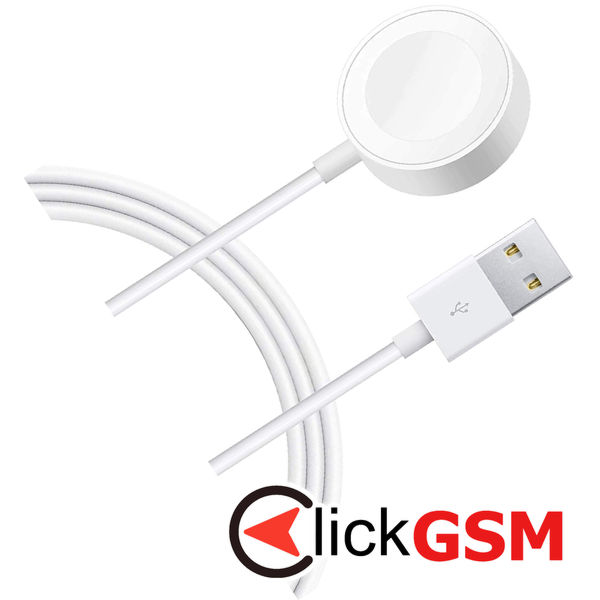 Apple - Wireless Charging Cable (MX2F2ZM/A) - USB to Apple Watch, 2m - White (Bulk Packing)