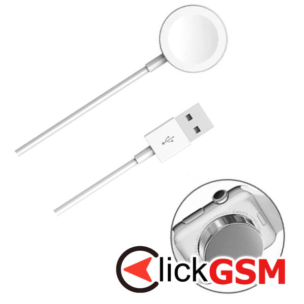 Apple - Wireless Charging Cable (MX2F2ZM/A) - USB to Apple Watch, 2m - White (Bulk Packing)