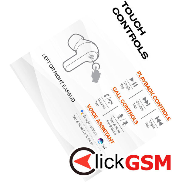 JBL - Wireless Earbuds (Wave 200) - Bluetooth 5.0, True Wireless, Microphone, Voice Assistant, Siri - Black