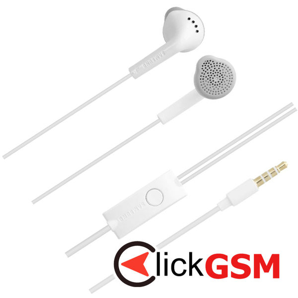 Samsung - Original Wired Earphones (EHS61ASFWE) - Jack 3.5mm, Half-In-Ear, Stereo, Microphone - White (Bulk Packing)