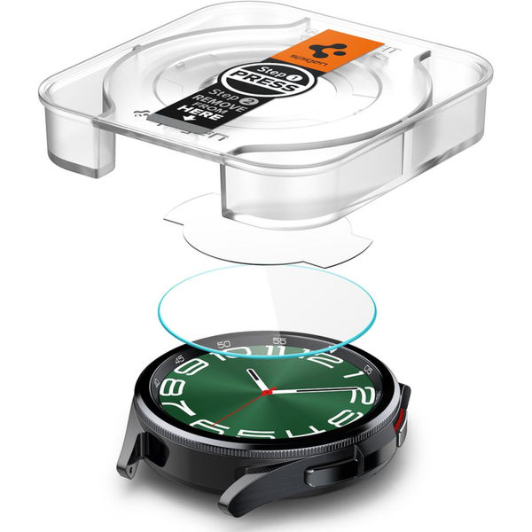 Spigen - Glas.tR EZ Fit (2 pack) - Samsung Galaxy Watch6 Classic 47mm - Clear