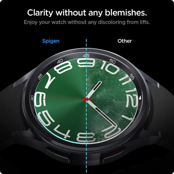 Spigen - Glas.tR EZ Fit (2 pack) - Samsung Galaxy Watch6 Classic 47mm - Clear