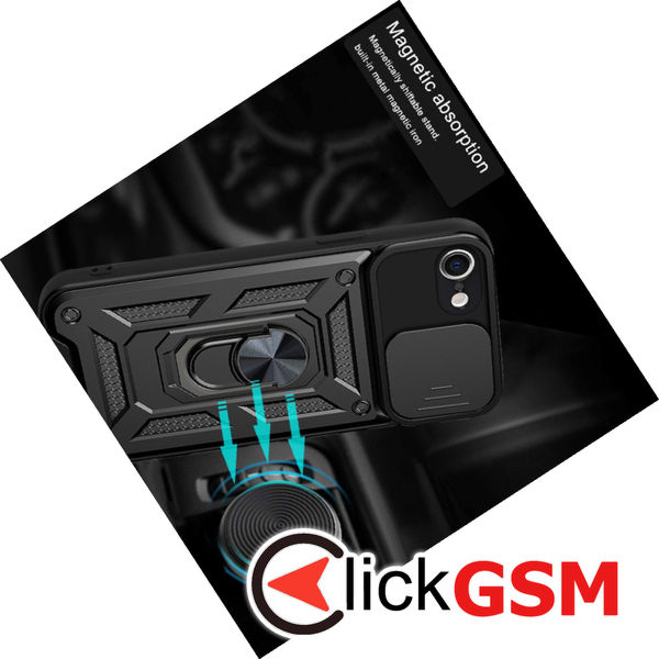 Techsuit - CamShield Series - iPhone 7 / iPhone 8 / iPhone SE 2, SE 2020 / iPhone SE 3, SE 2022 - Black