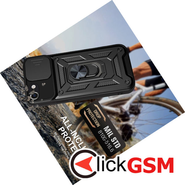 Techsuit - CamShield Series - iPhone 7 / iPhone 8 / iPhone SE 2, SE 2020 / iPhone SE 3, SE 2022 - Black