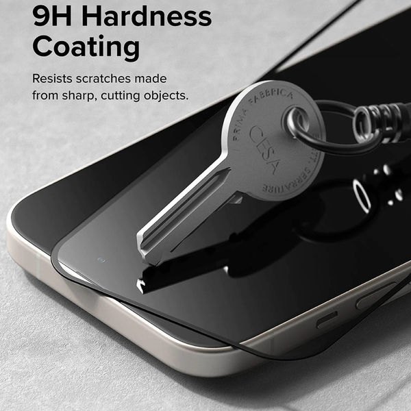 Ringke - Tempered Glass - iPhone 15 Plus / iPhone 16 Plus - Black