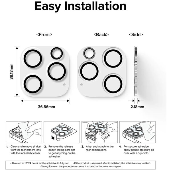Ringke - Camera Protector Glass (2 pack) - iPhone 15 Pro Max - Clear