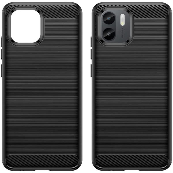 Techsuit - Carbon Silicone - Xiaomi Redmi A1+ / A2+ - Black