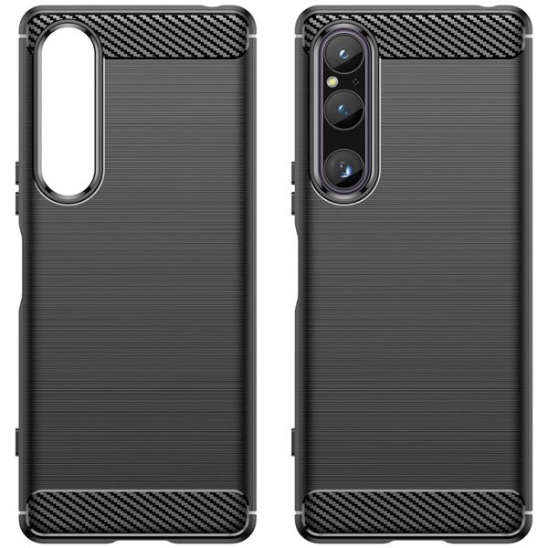 Techsuit - Carbon Silicone - Sony Xperia 1 V - Black