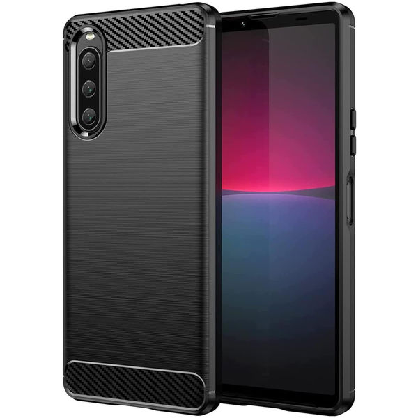 Techsuit - Carbon Silicone - Sony Xperia 10 V - Black
