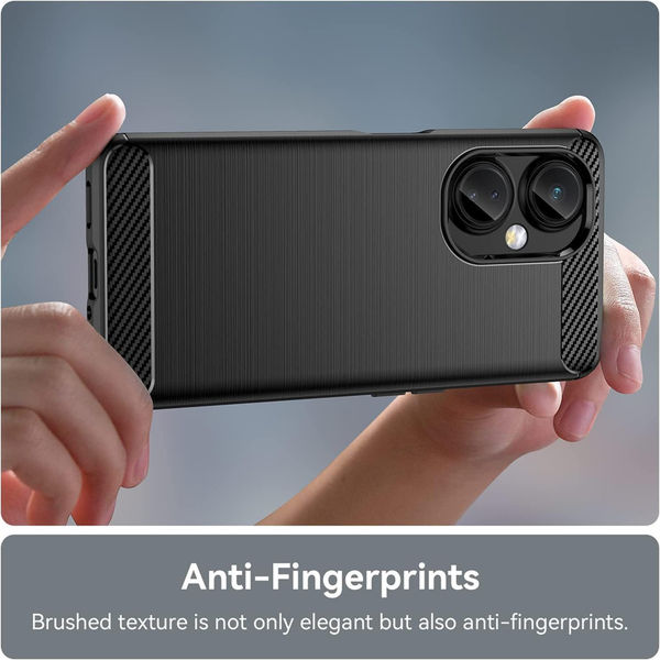 Techsuit - Carbon Silicone - OnePlus Nord CE 3 Lite - Black