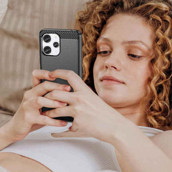 Techsuit - Carbon Silicone - Xiaomi Redmi 12 4G / 12 5G - Black